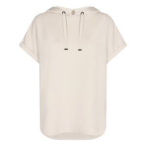 NWT SOYA CONCEPT Banu 143 Cream Modal Short Sleeve Sweatshirt